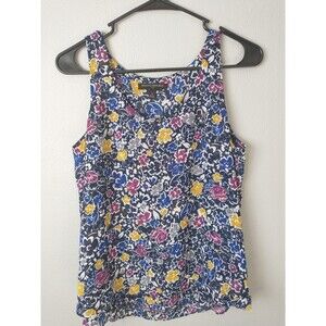 Banana Republic Floral Sleeveless Blouse Women’s Small Lined Work Top